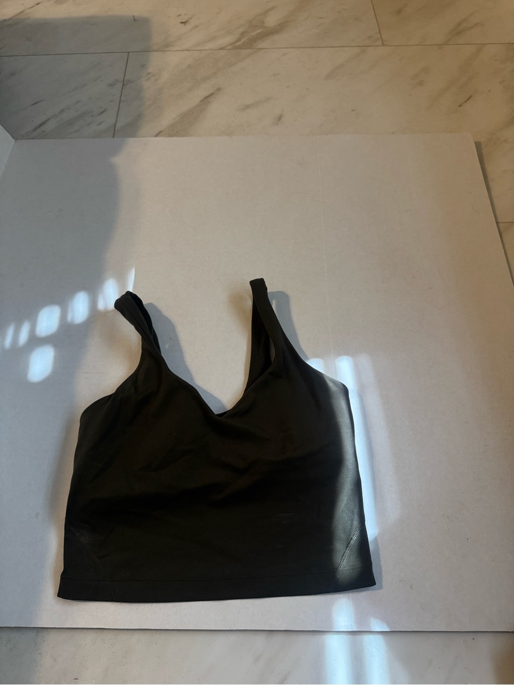 lululemon athletica Black Cropped Tank with Wide Straps